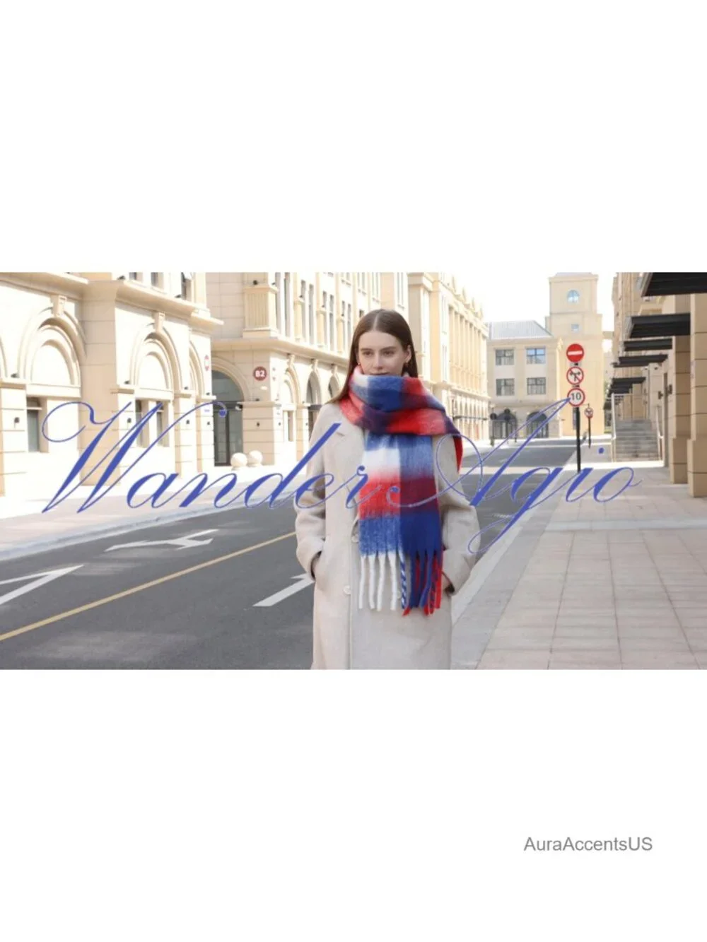 Large Plaid Fringed Blanket Scarf Wrap Shawl for Winter Cold Weather